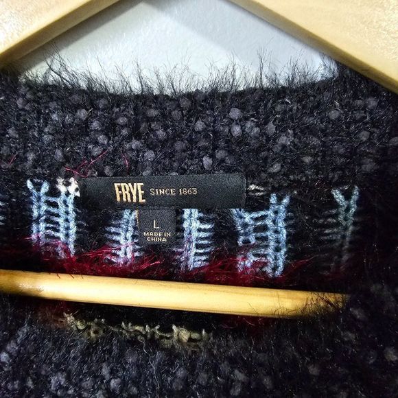 NWT FRYE NORDIC CREW NECK SEMI CROPPED PULLOVER SWEATER - Picture 8 of 15